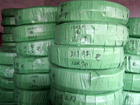 防静电钢丝管仓库一角